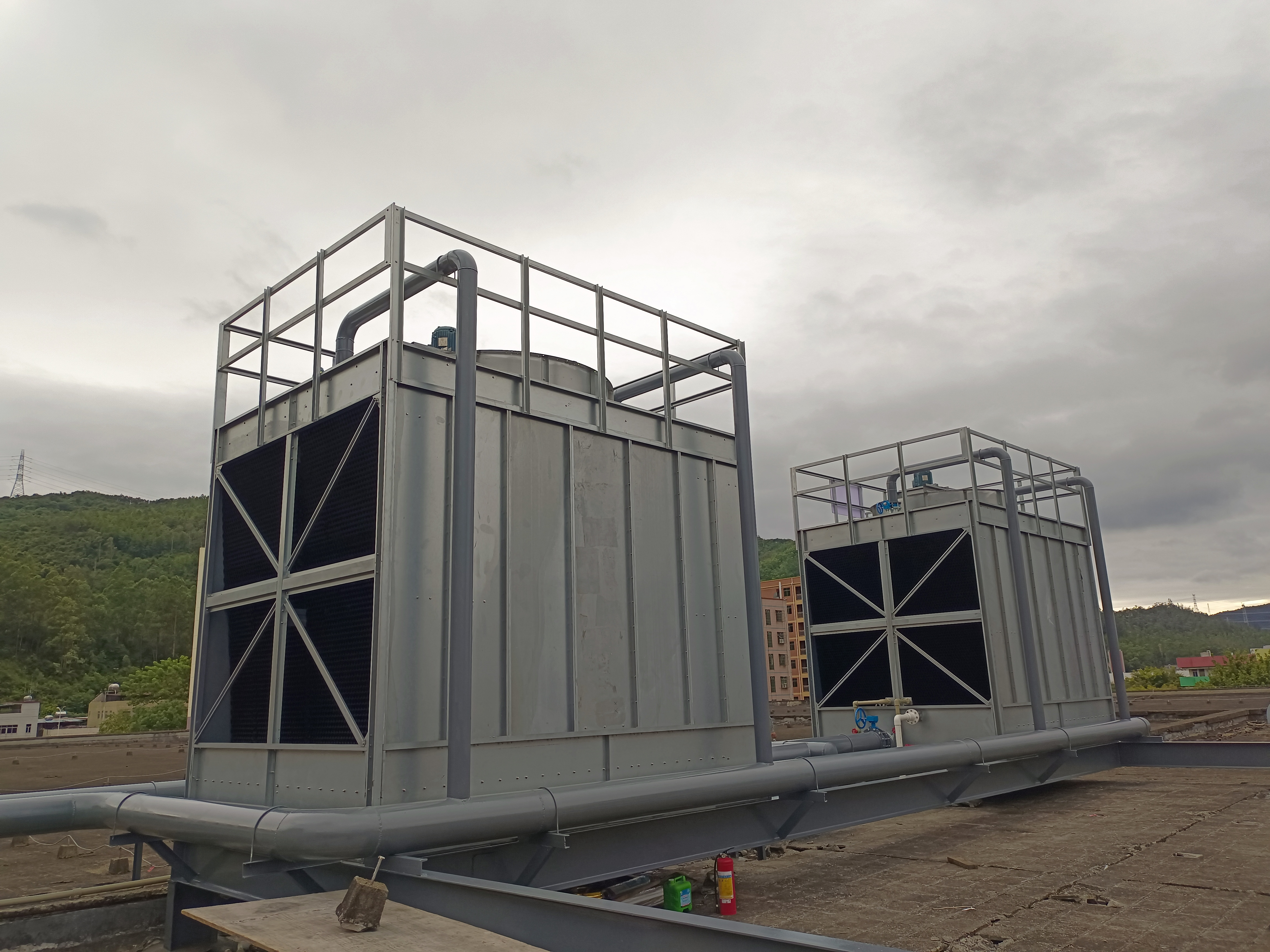 圓形冷卻塔的磁化處理方法,圓形冷卻塔